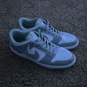 Nike Grey Fog Dunk Size 11 Shoes, with white laces, Comes with Nike Shoe Box